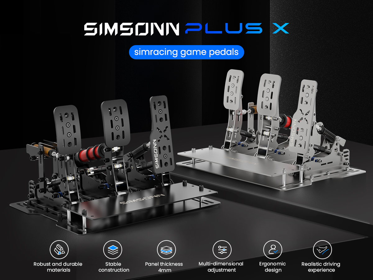 Amazon.com: SIMSONN Plus X Sim Racing Pedals PC Racing Simulator